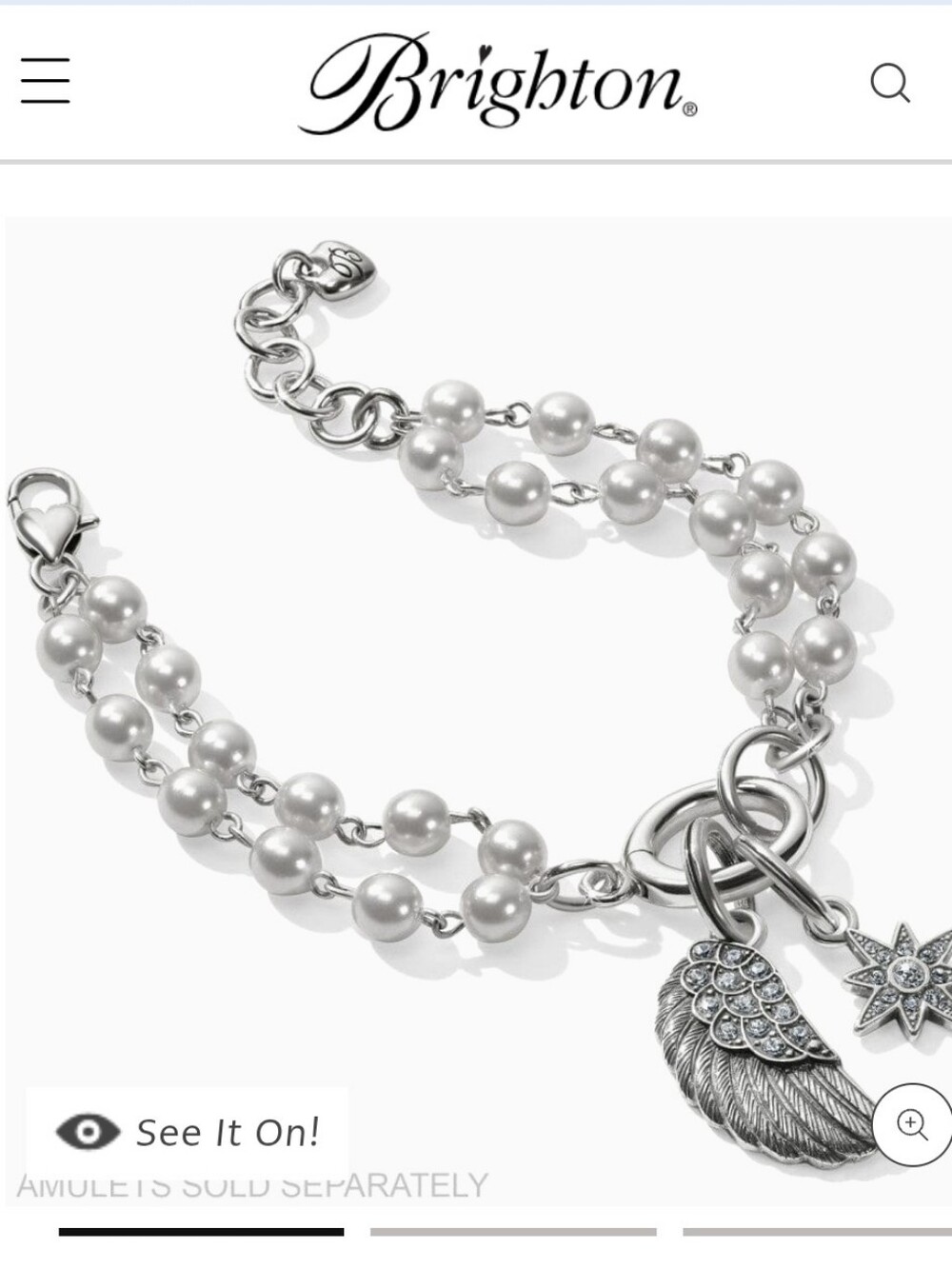 NEW! Brighton Victoria Charm Bracelet Silver/Pearls With Charm Loop JF6040 - Picture 15 of 15